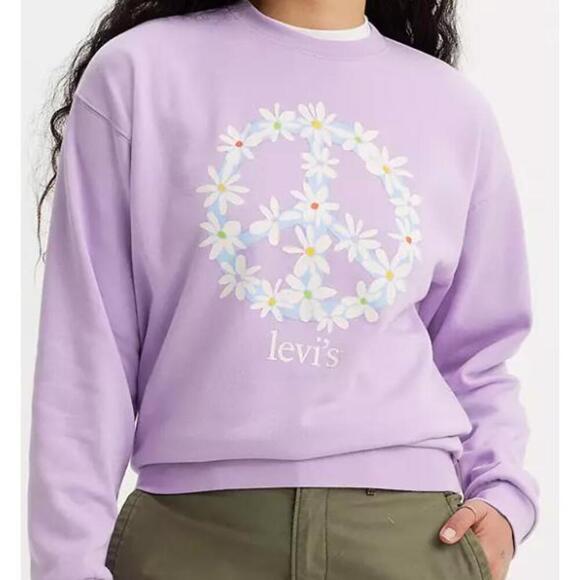 Levi's Graphic Salinas Crewneck Sweater Purple | Large - Picture 1 of 8